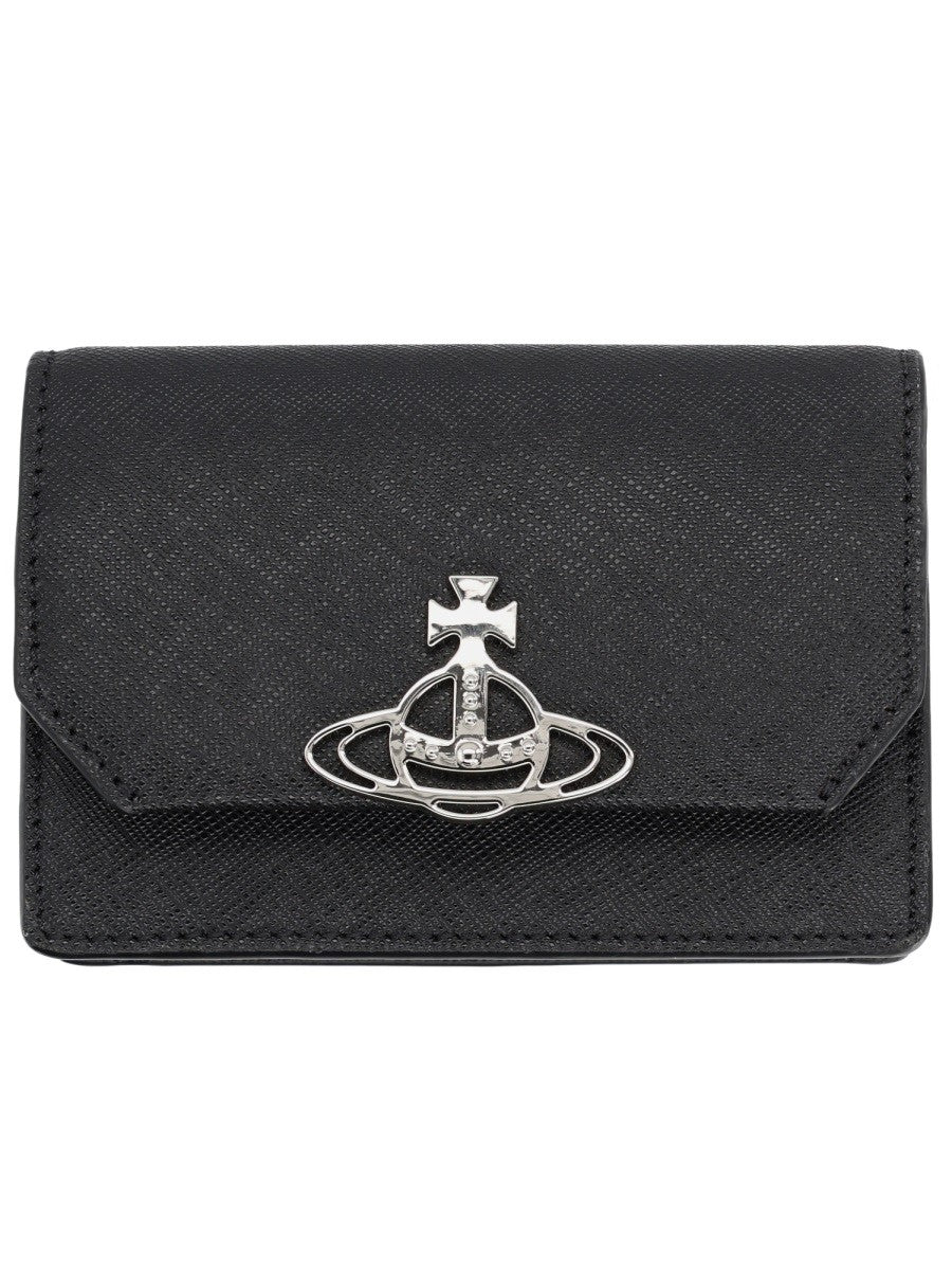 Vivienne Westwood Women's Portacarte Con Dettaglio Orb Black