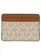Michael Kors Women's Jet Set Logo Card Holder Beige, view 2