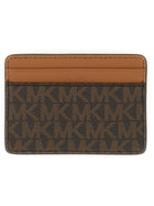 Michael Kors Women's Jet Set Logo Card Holder Brown, view 2