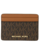 Michael Kors Women's Jet Set Logo Card Holder Brown