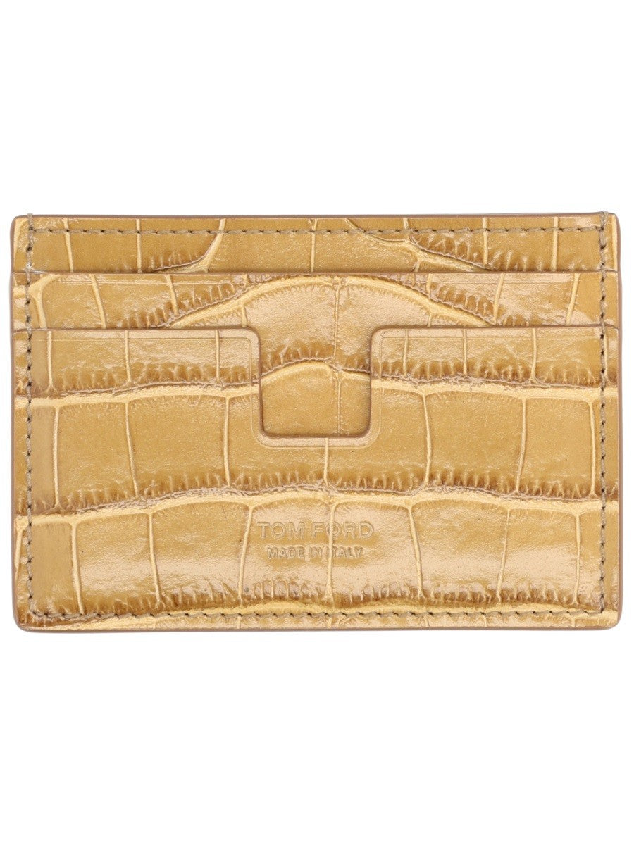 Tom Ford Men's Card Holder Yellow Tom Ford