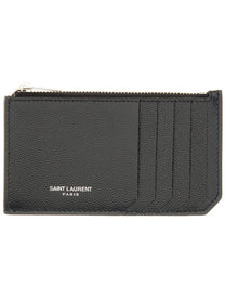 Saint Laurent Men's Portacarte Con Zip Black