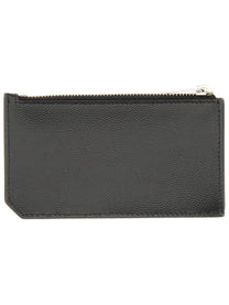 Saint Laurent Men's Portacarte Con Zip Black