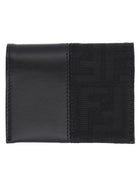 Fendi Men's FF Card Holder with Fascia in Jacquard Black