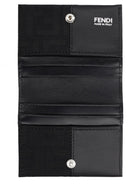 Fendi Men's FF Card Holder with Fascia in Jacquard Black
