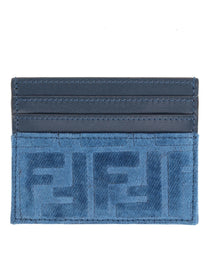 Fendi Women's Portacarte FF Diamonds Blue