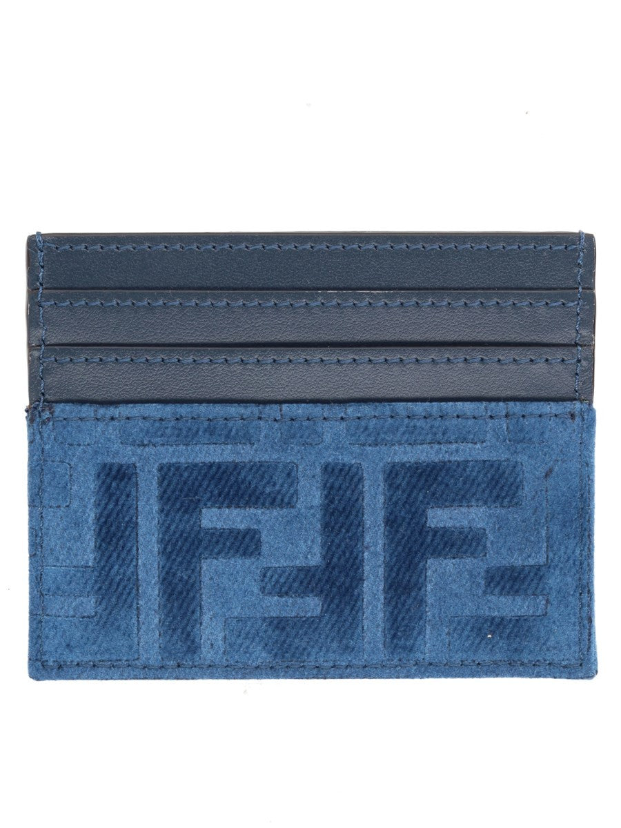 Fendi Women's Portacarte FF Diamonds Blue