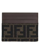 Fendi Men's Jacquard FF Card Holder Black