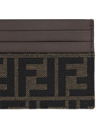 Fendi Men's Jacquard FF Card Holder Black