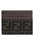 Fendi Men's Jacquard FF Card Holder Black