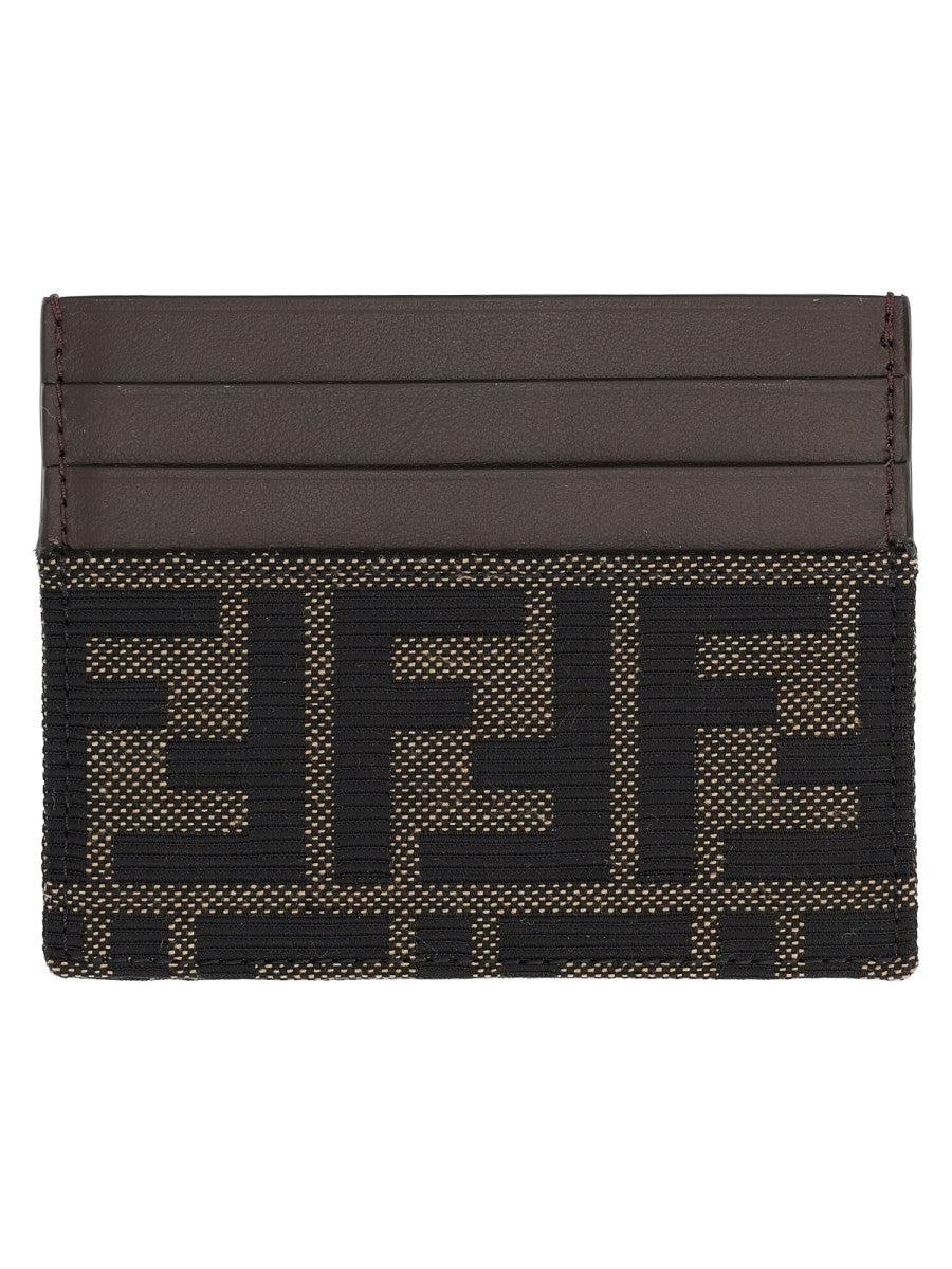 Fendi Men's Jacquard FF Card Holder Black