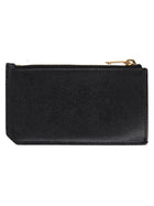 Saint Laurent Men's Fragments Tiny Cassandre Card Holder Black, view 2