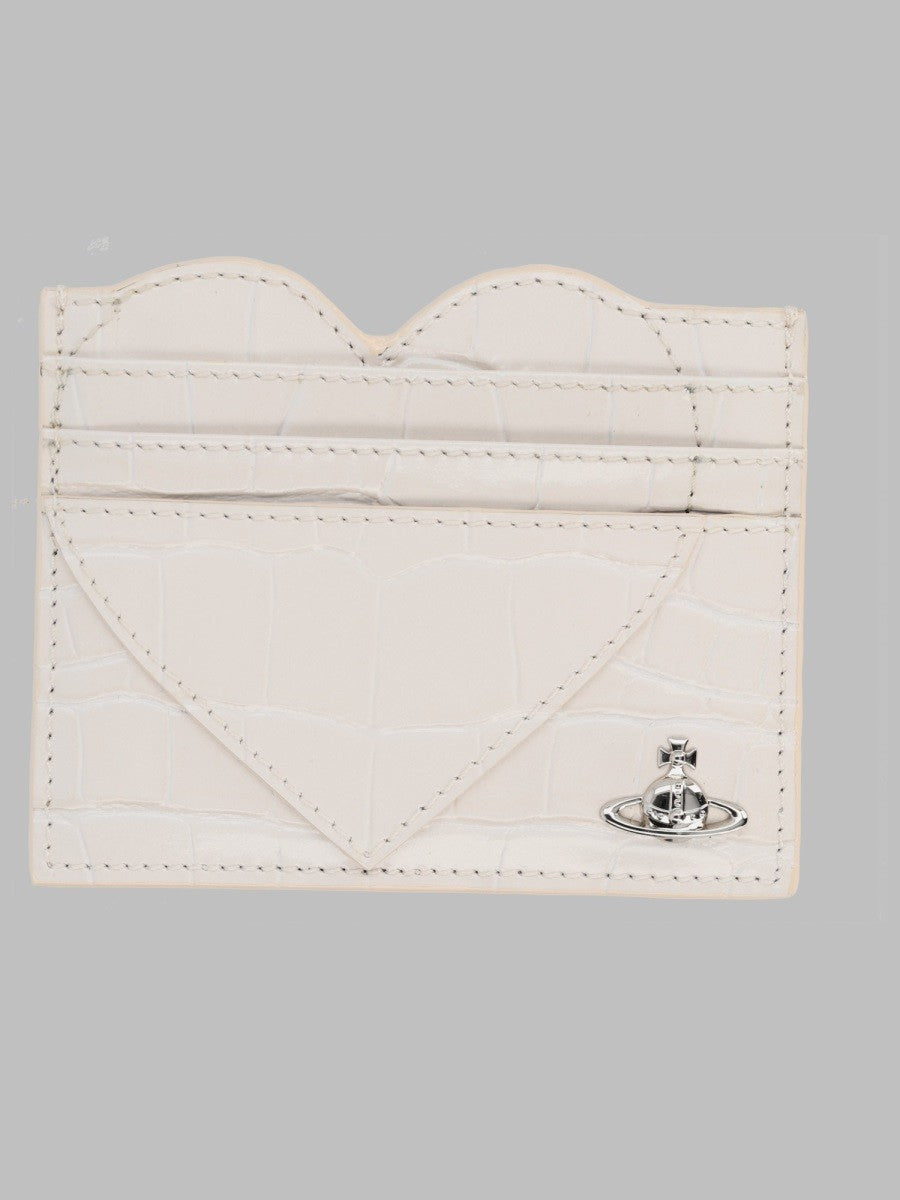 Vivienne Westwood Women's Portacarte Heart Con Orb White