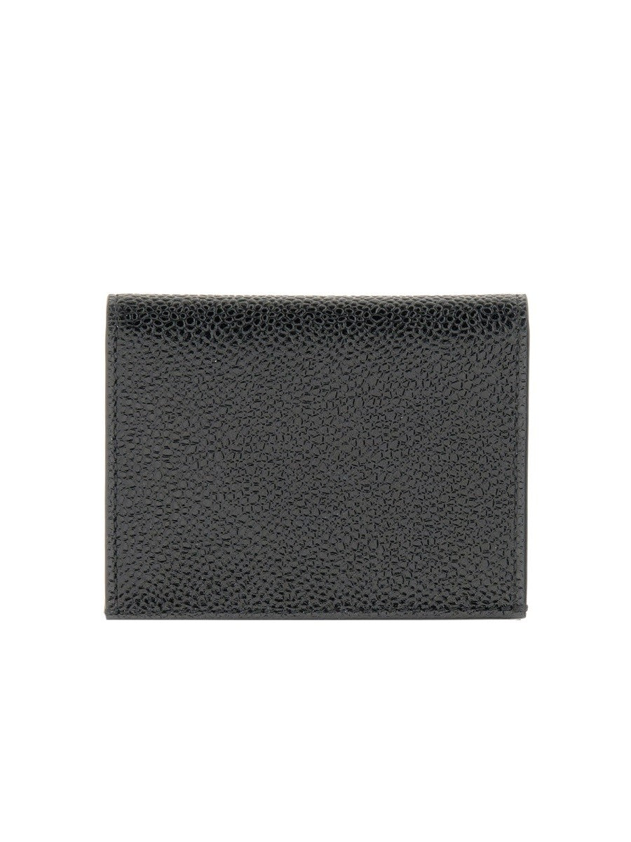 Thom Browne Men's Portacarte in Pelle Black