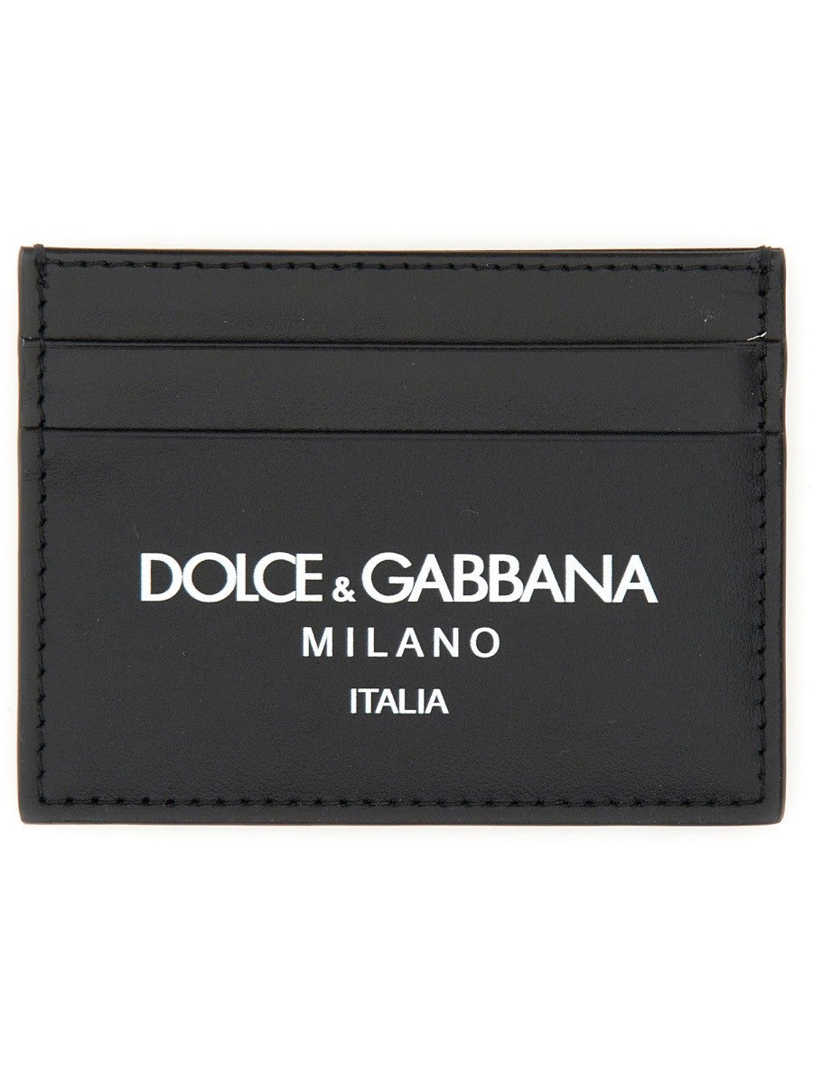 Dolce &amp; Gabbana Men's Leather Card Holder Black, view 2