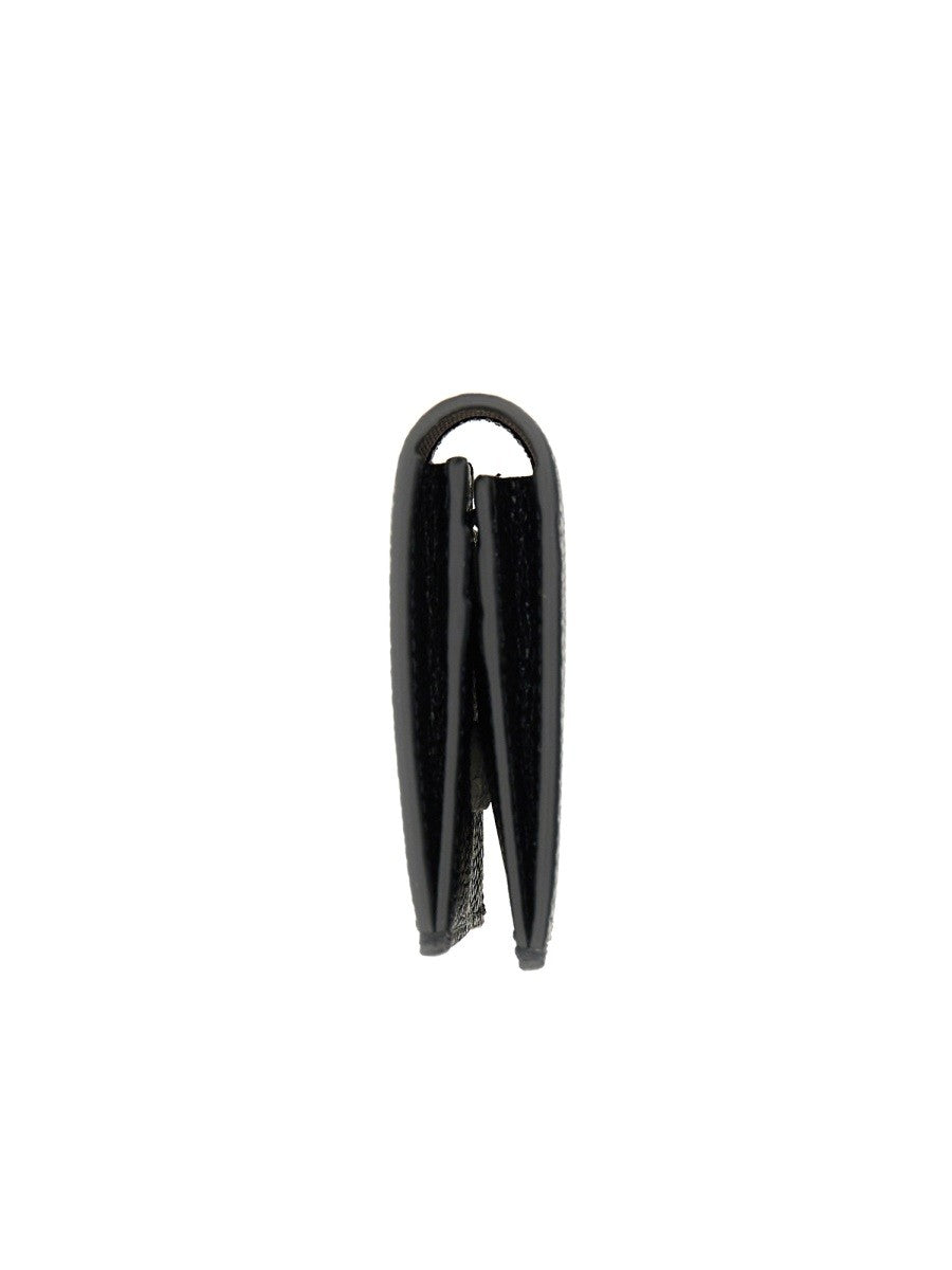 Thom Browne Men's Portacarte in Pelle Black