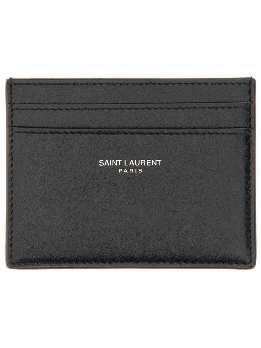 Saint Laurent Men's Leather Card Holder Black