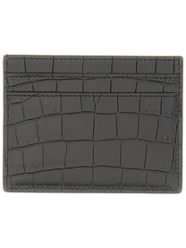 Saint Laurent Men's Leather Card Holder Black, view 2