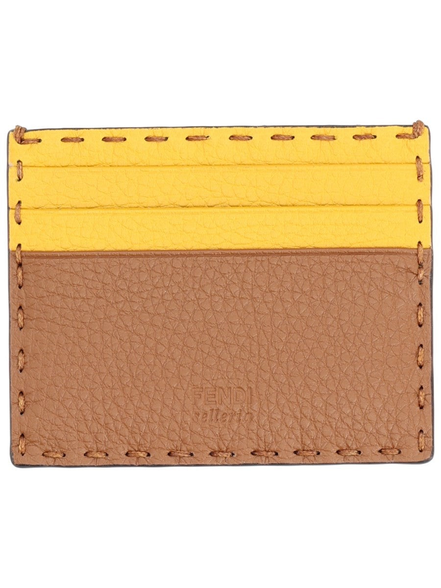 Fendi Men's Portacarte in Pelle Brown