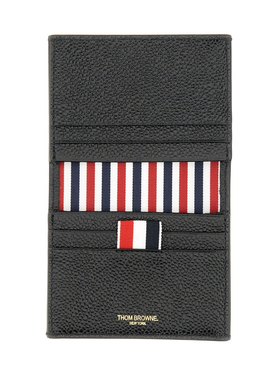 Thom Browne Men's Portacarte in Pelle Black
