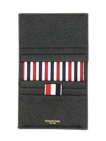 Thom Browne Men's Portacarte in Pelle Black