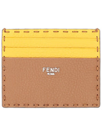 Fendi Men's Portacarte in Pelle Brown