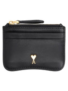 Ami Paris Unisex Zip Paris Card Holder Black