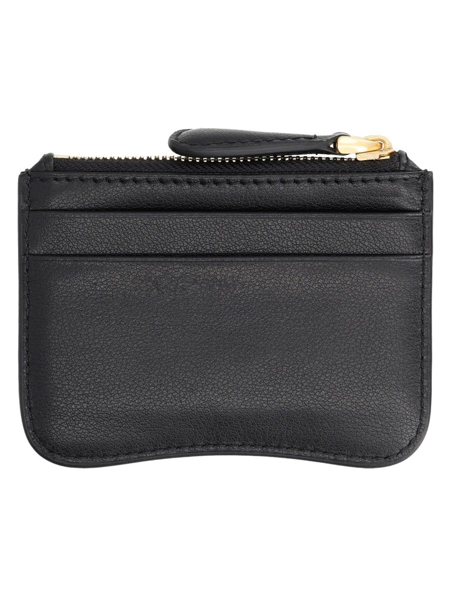 Ami Paris Unisex Zip Paris Card Holder Black
