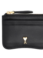 Ami Paris Unisex Zip Paris Card Holder Black