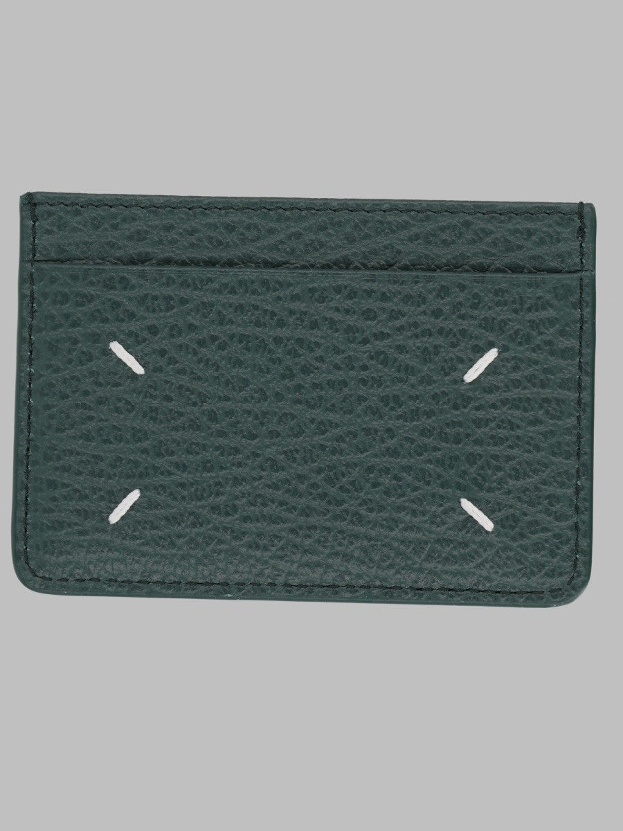 Maison Margiela Men's Portacarte Slim in Pelle Green