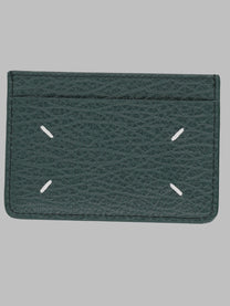 Maison Margiela Men's Portacarte Slim in Pelle Green