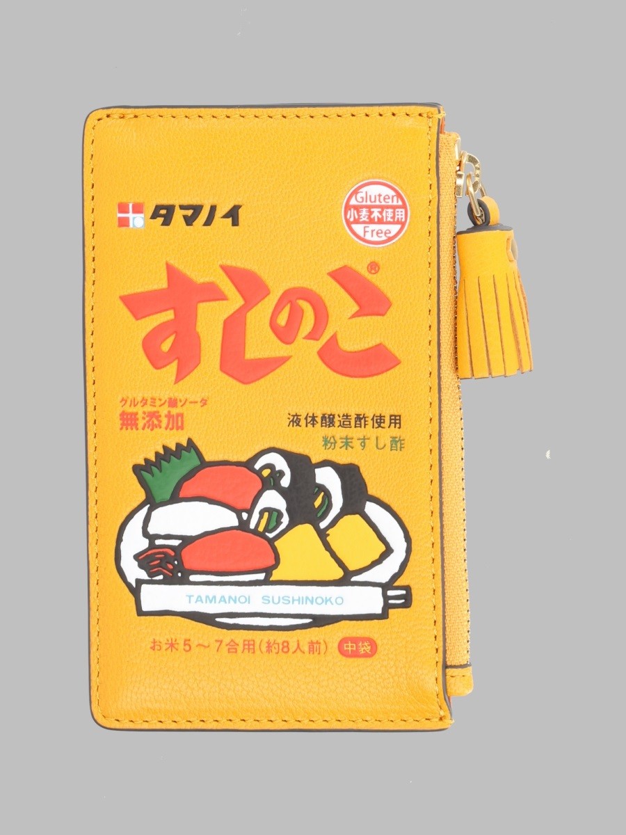 Anya Hindmarch Women's Portacarte Sushi NO KO Con Zip Yellow