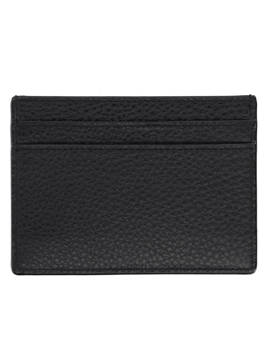 Saint Laurent Men's Tiny Cassandre Card Holder Black