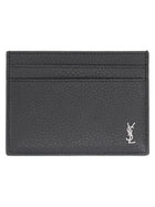 Saint Laurent Men's Tiny Cassandre Card Holder Black