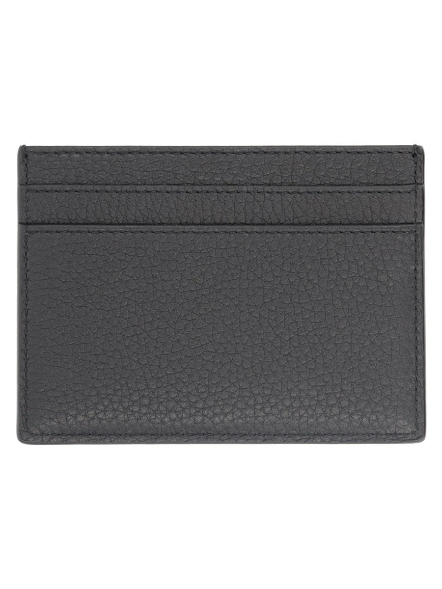 Saint Laurent Men's Tiny Cassandre Card Holder Black