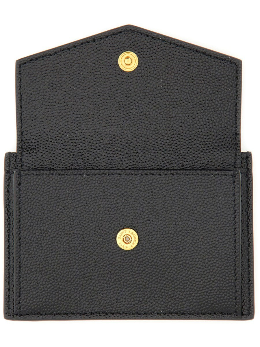 Saint Laurent Women's Uptown Card Holder Black, view 3