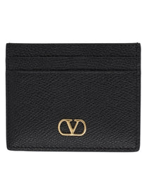 Valentino Women's Portacarte Vlogo Signature in Pelle Black