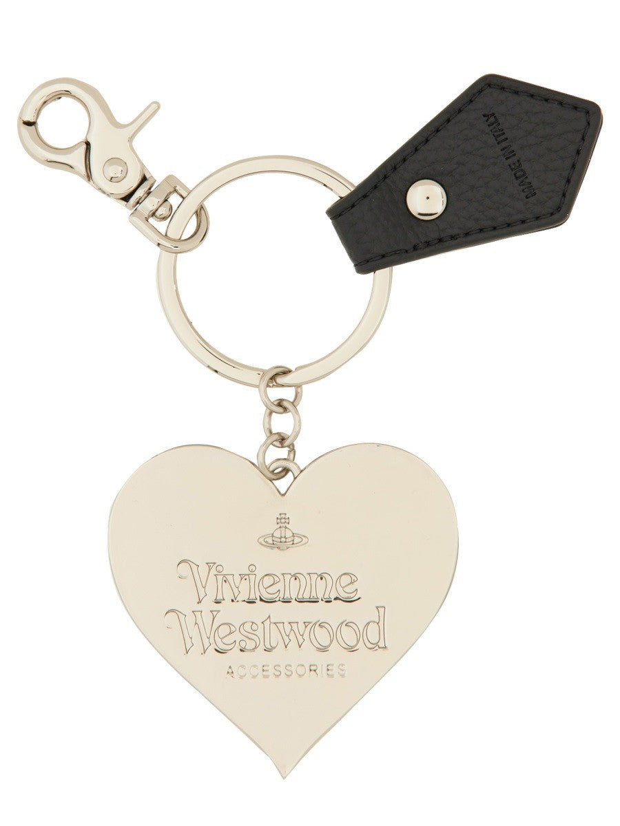 Vivienne Westwood Women's Portachiave Mirror Heart Black Vivienne Westwood