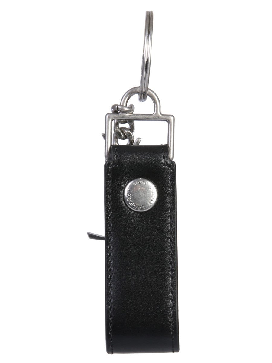 Saint Laurent Men's Portachiavi Monogram Black