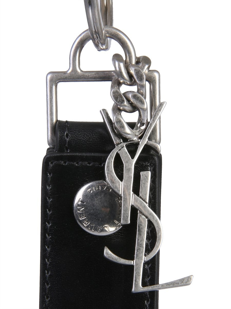 Saint Laurent Men's Portachiavi Monogram Black