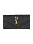 Saint Laurent Women's Portafogli with Monogram Black