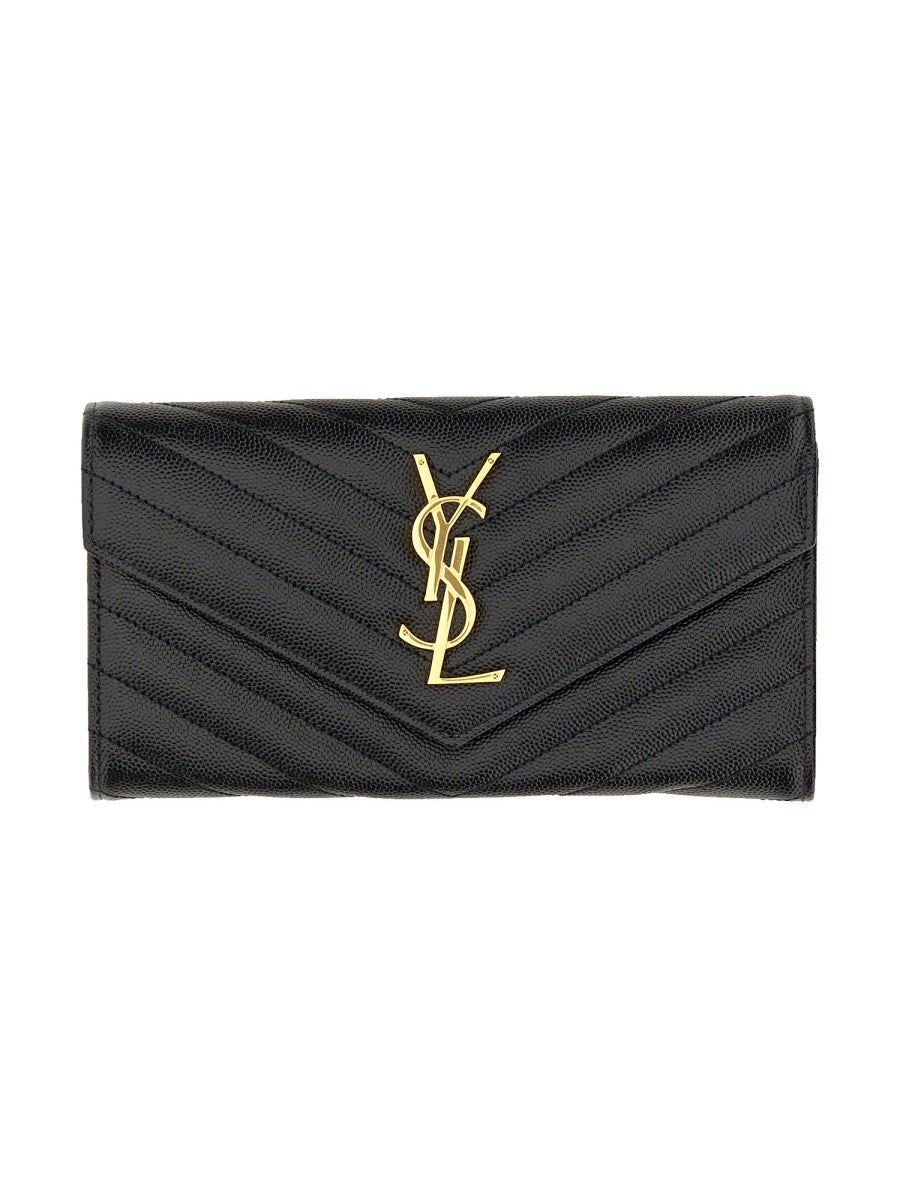 Saint Laurent Women's Portafogli Con Monogram Black