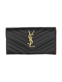 Saint Laurent Women's Portafogli Con Monogram Black