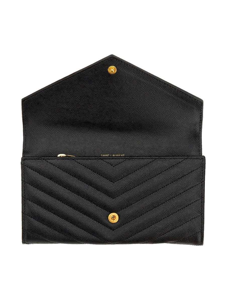 Saint Laurent Women's Portafogli Con Monogram Black