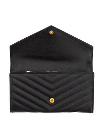 Saint Laurent Women's Portafogli Con Monogram Black