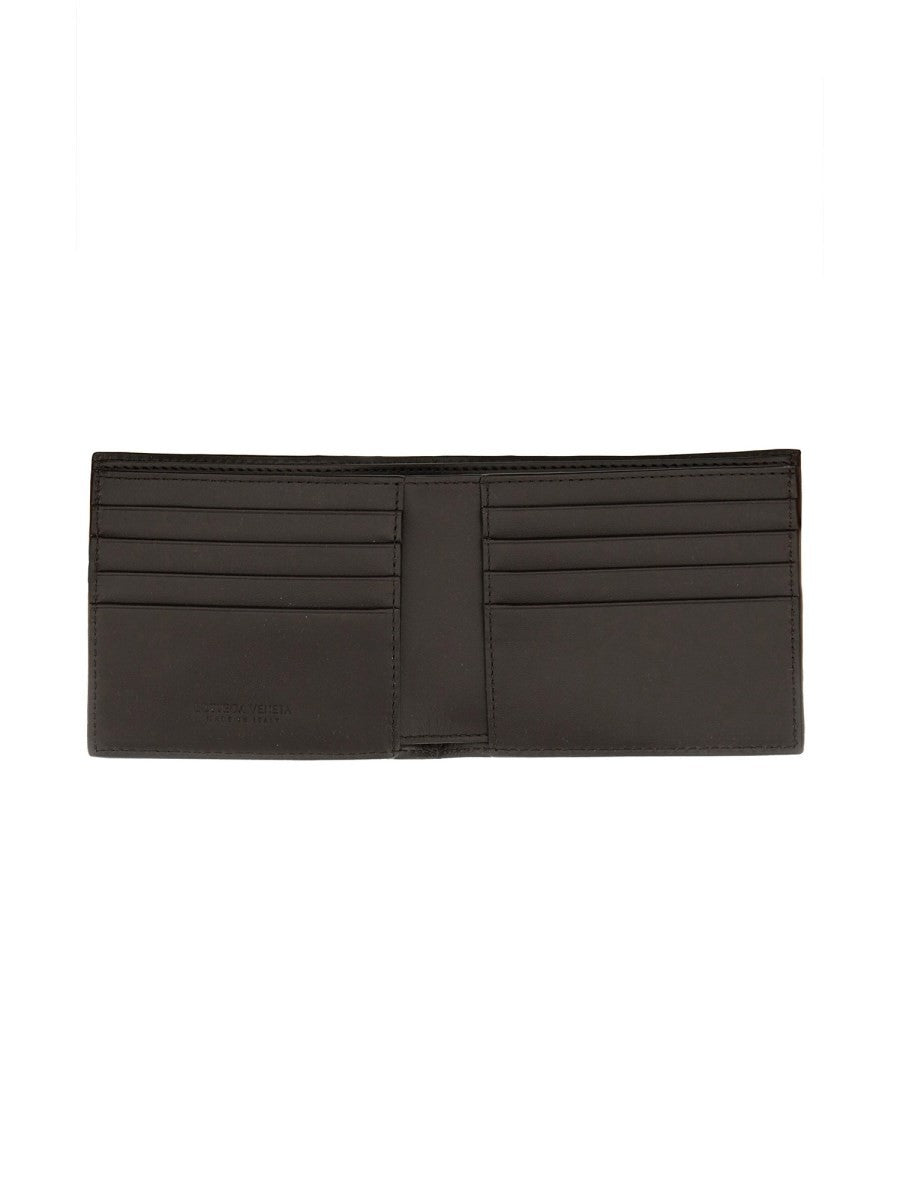 Bottega Veneta Men's Bi Fold Wallet with Motif Woven Brown, view 3
