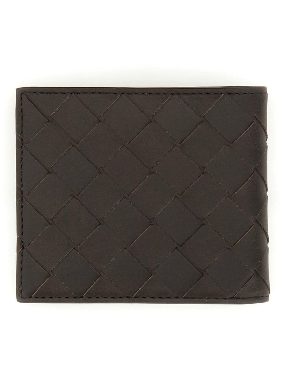 Bottega Veneta Men's Bi Fold Wallet with Motif Woven Brown, view 2
