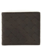 Bottega Veneta Men's Bi Fold Wallet with Motif Woven Brown