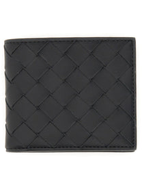 Bottega Veneta Men's Leather BI Fold Wallet Black