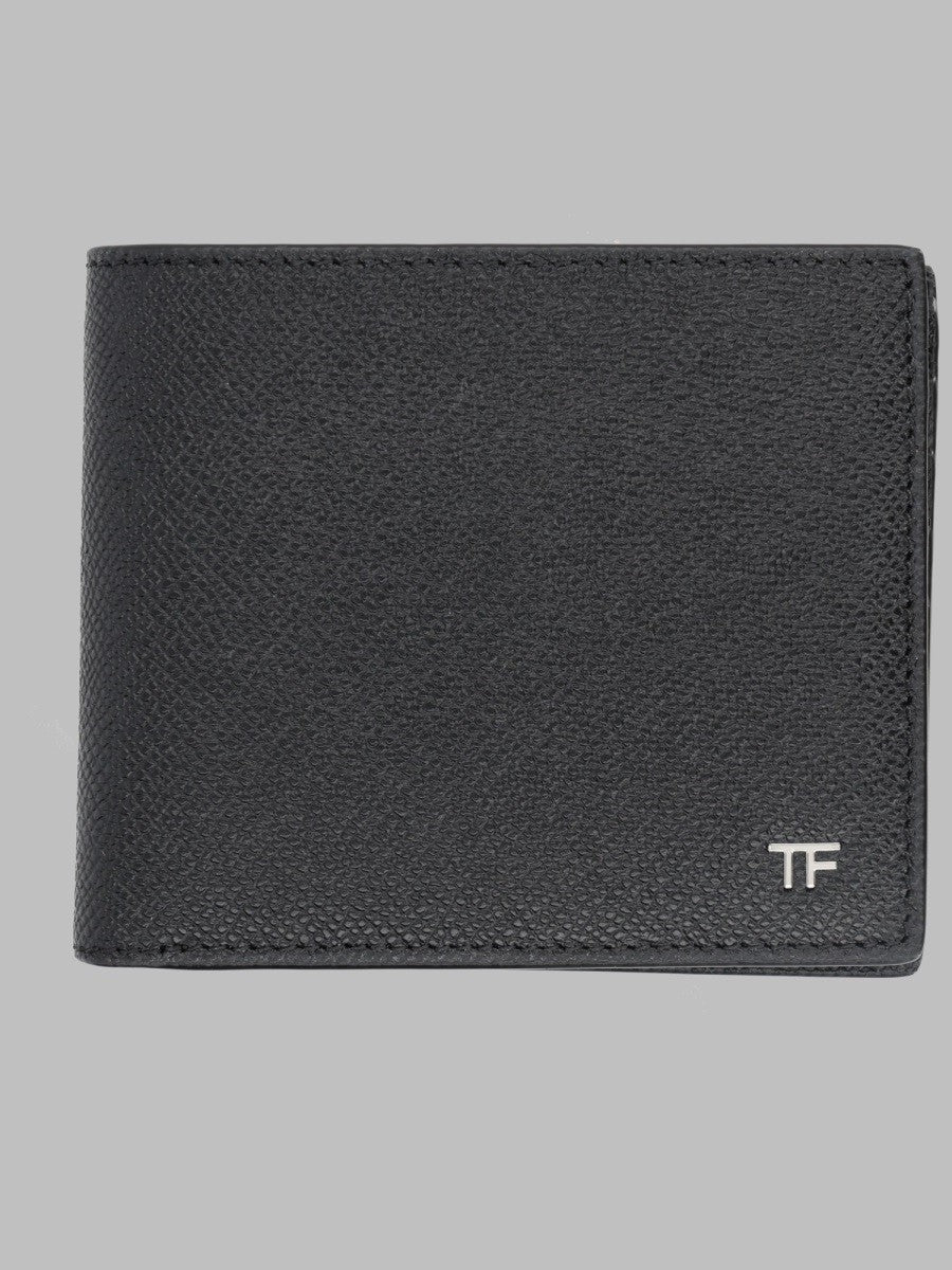 Tom Ford Men's Portafoglio BI Fold in Pelle Black